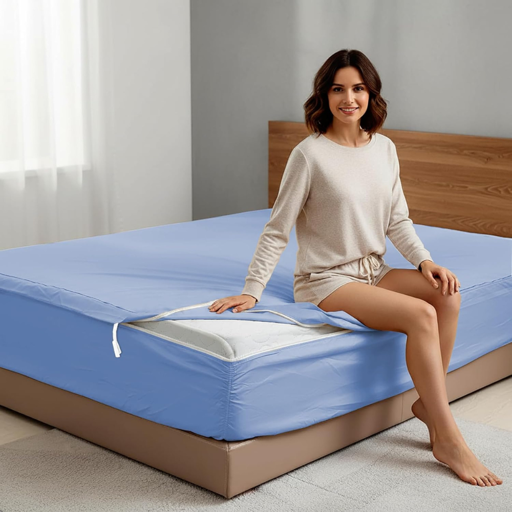 Zipper Fitted Sheet Soft Cotton