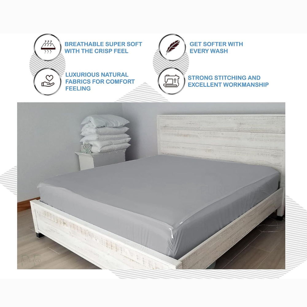 Zipper Fitted Sheet Soft Microfiber