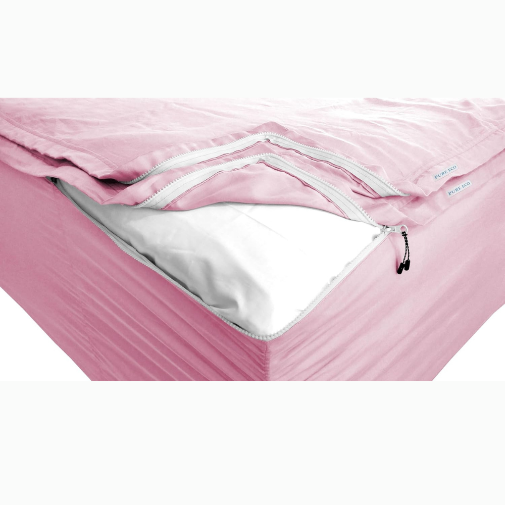 Zipper Fitted Sheet Soft Cotton