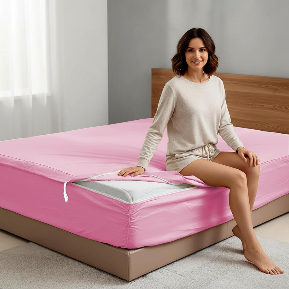 Zipper Fitted Sheet Soft Cotton