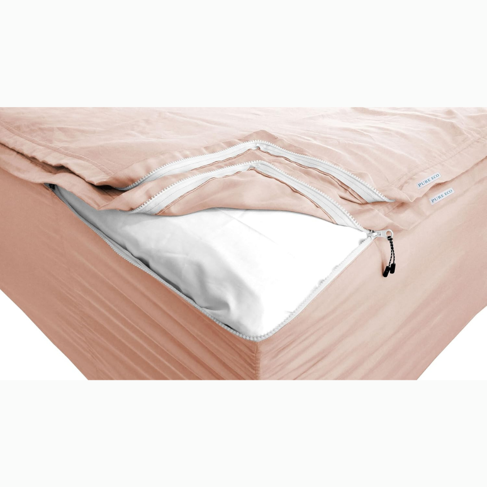 Zipper Fitted Sheet Soft Cotton