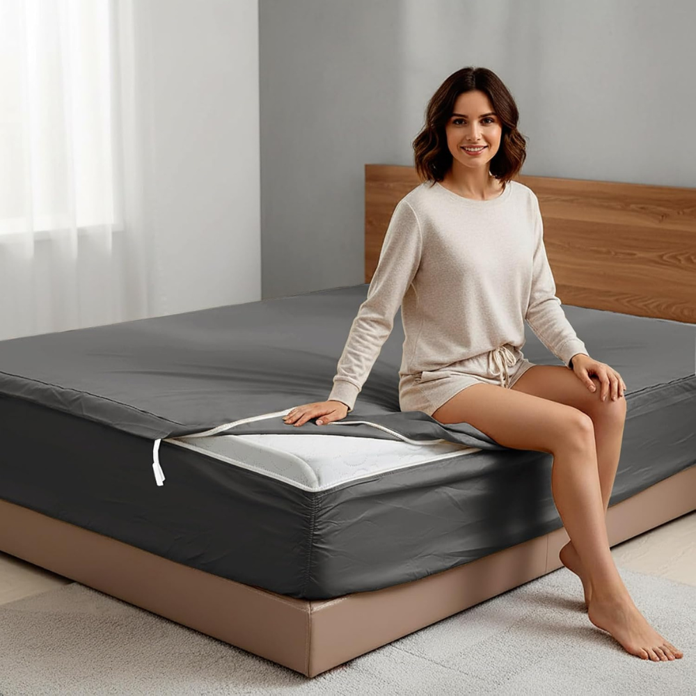 Zipper Fitted Sheet Soft Cotton