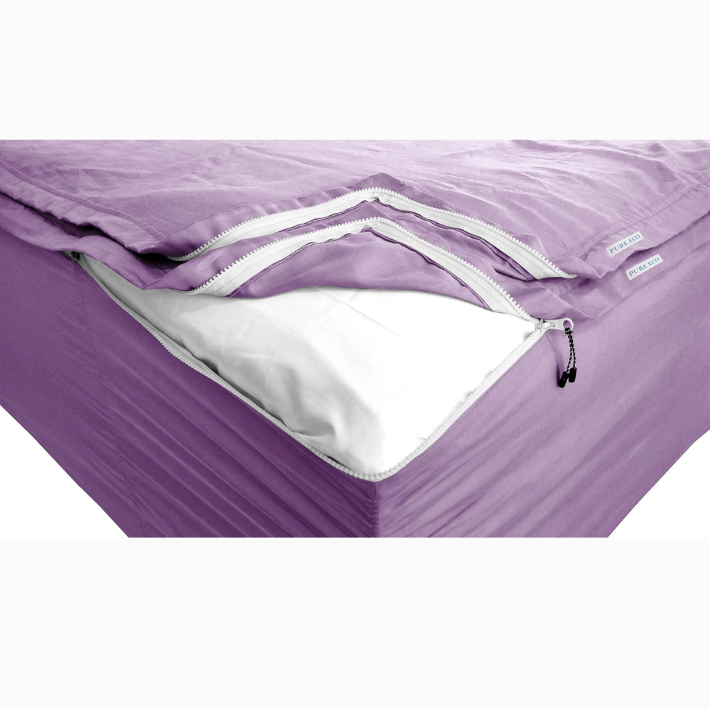 Zipper Fitted Sheet Soft Cotton