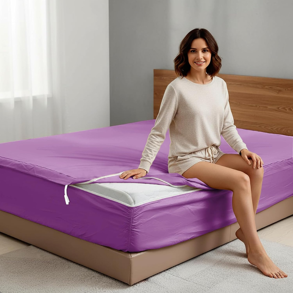 Zipper Fitted Sheet Soft Cotton