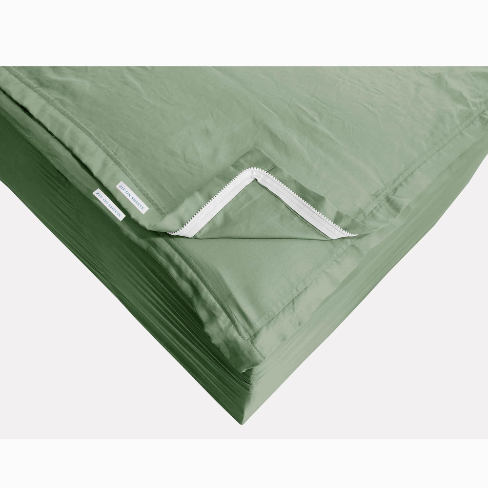Zipper Fitted Sheet Soft Cotton