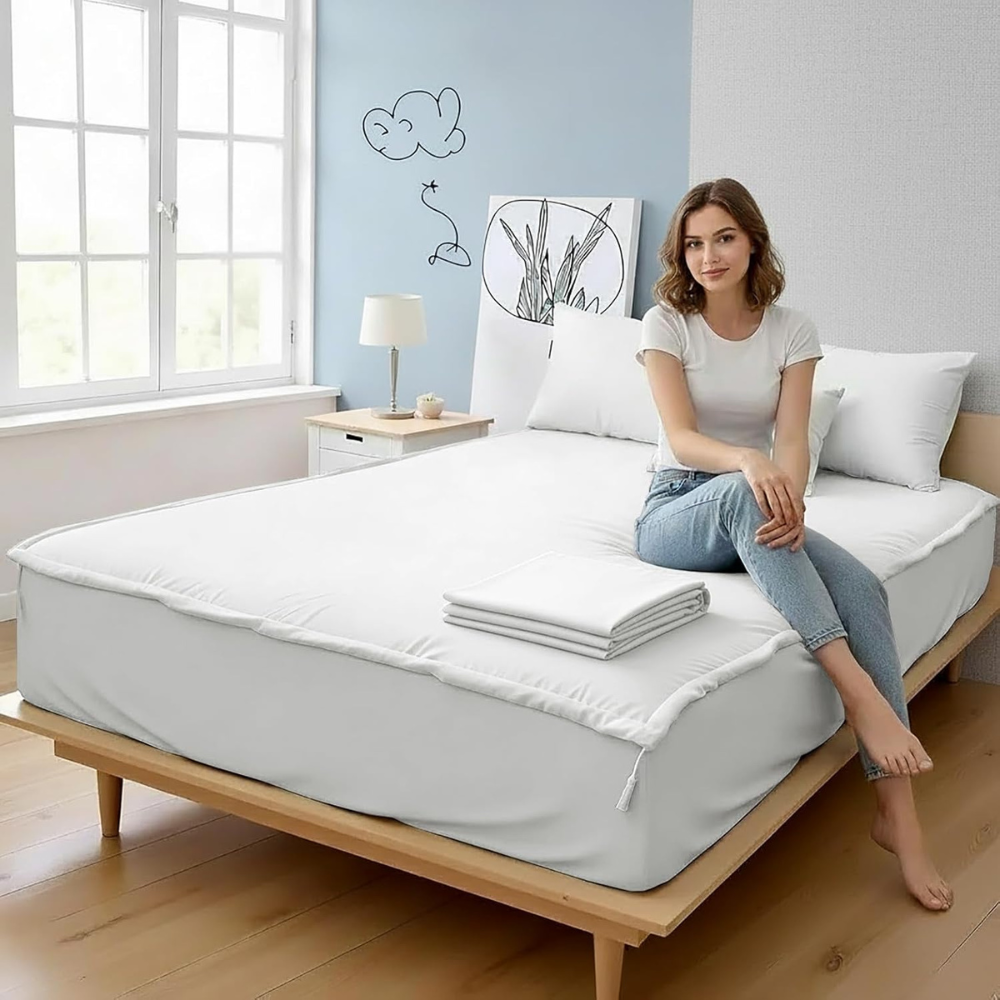 Zipper Fitted Sheet Soft Cotton